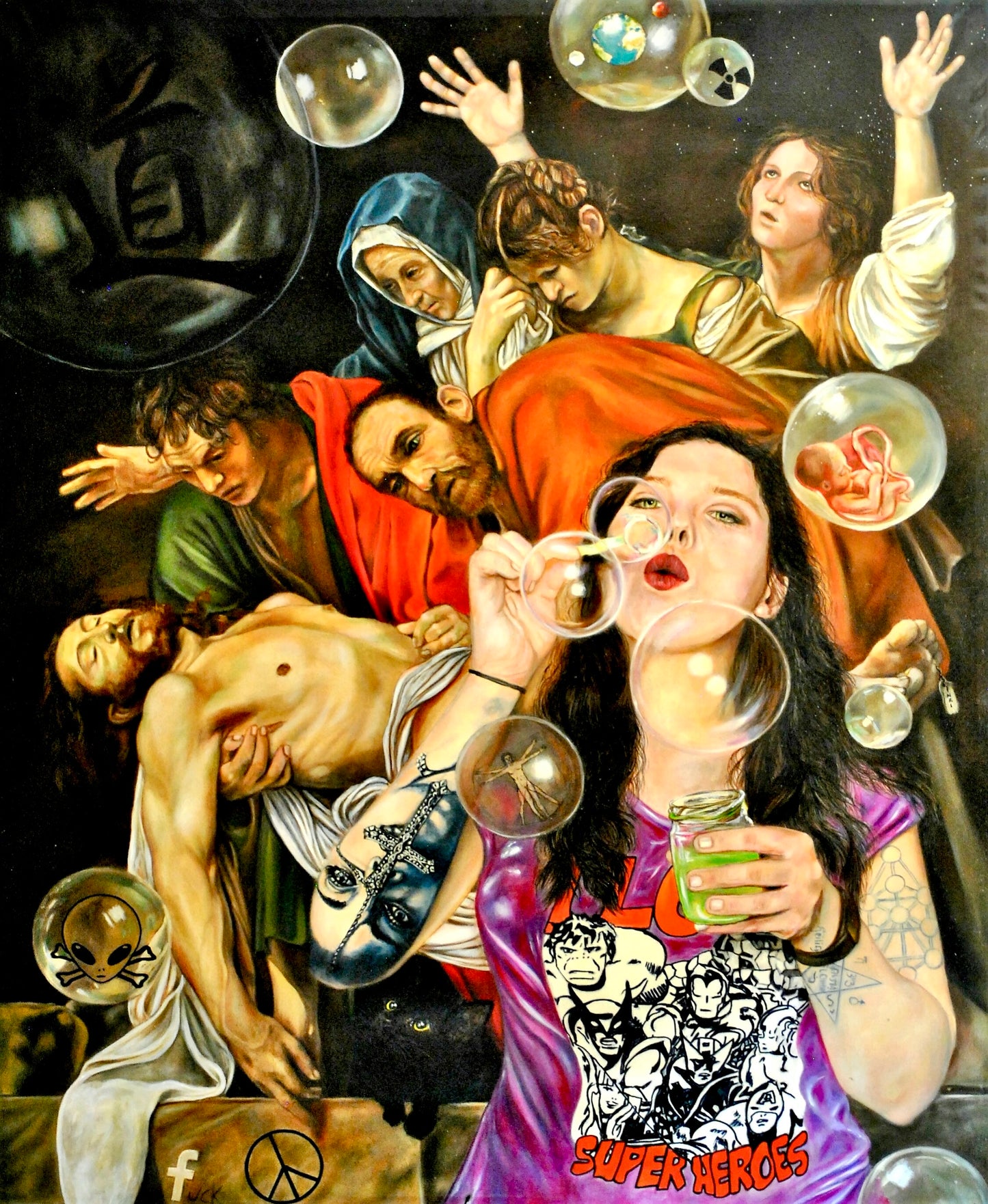 OIL PAINTING Utopia bubbles (collezione privata) SOLD-OUT