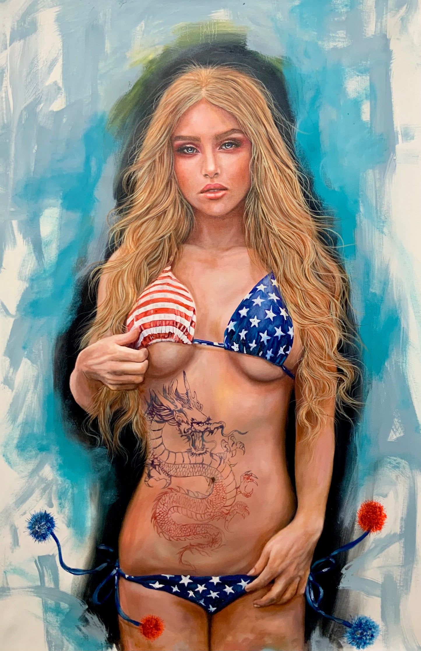 OIL PAINTING- America Barbie (Collezione privata) SOLD-OUT