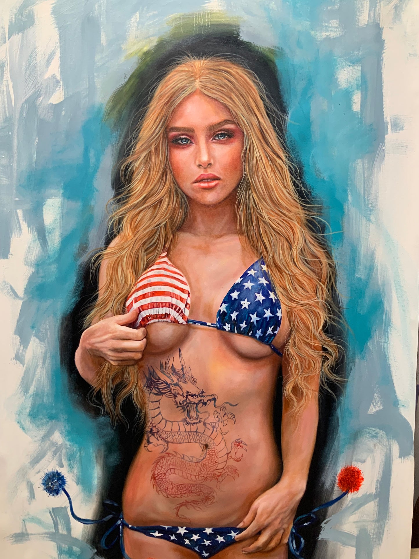 OIL PAINTING- America Barbie (Collezione privata) SOLD-OUT