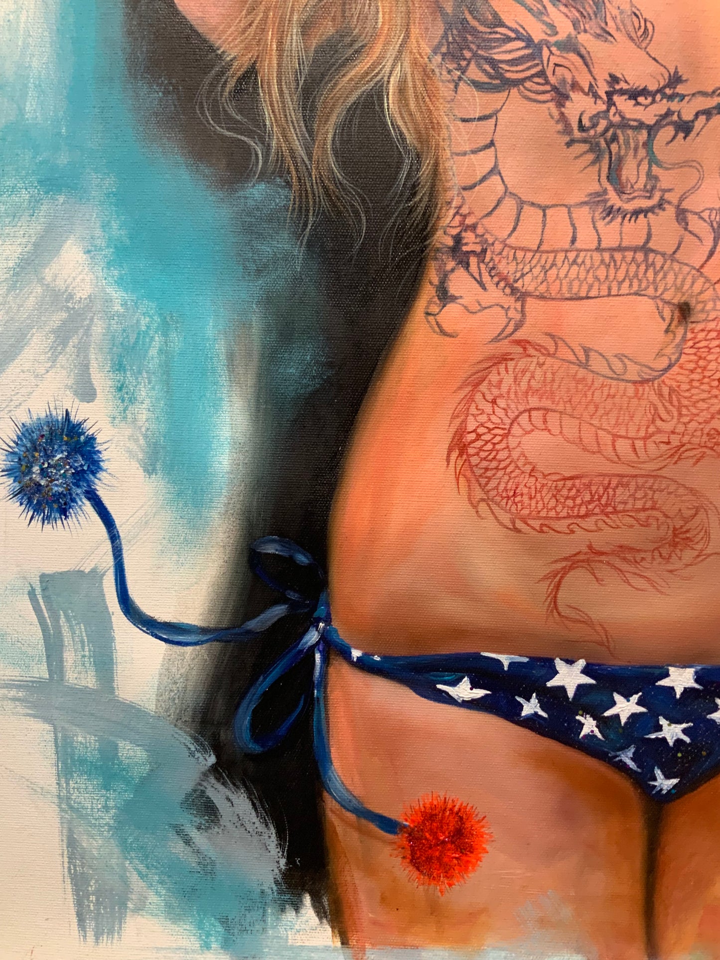 OIL PAINTING- America Barbie (Collezione privata) SOLD-OUT