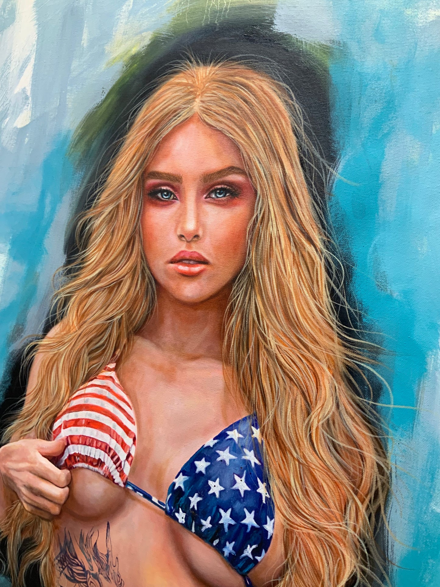 OIL PAINTING- America Barbie (Collezione privata) SOLD-OUT