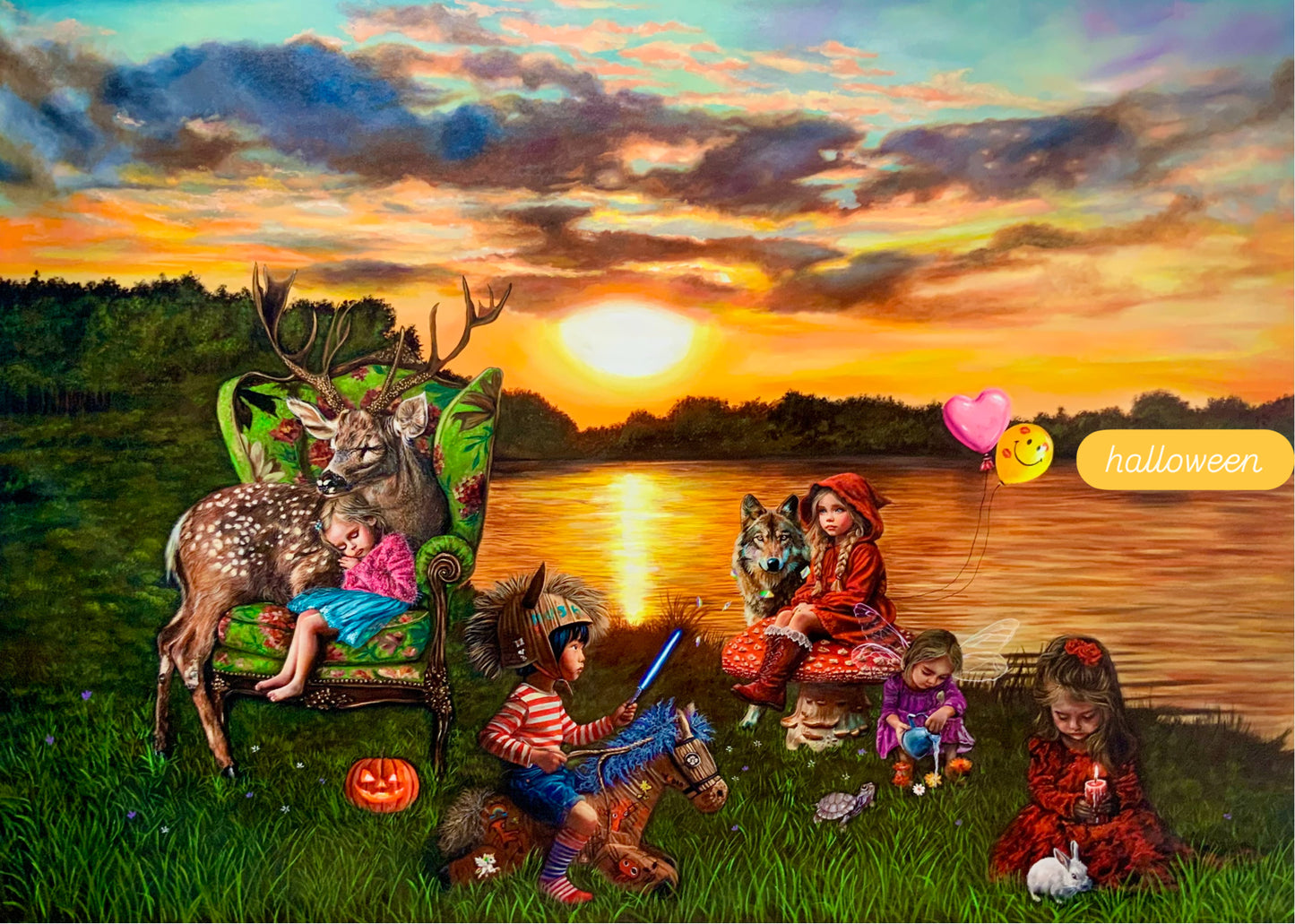 OIL PAINTING SOLD-OUT  a Halloween oil on canvas 220X150cm (collezione privata)