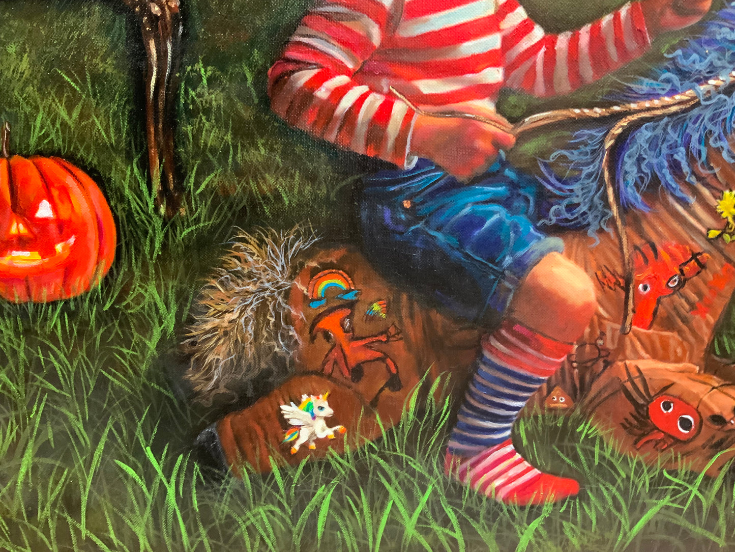OIL PAINTING SOLD-OUT  a Halloween oil on canvas 220X150cm (collezione privata)